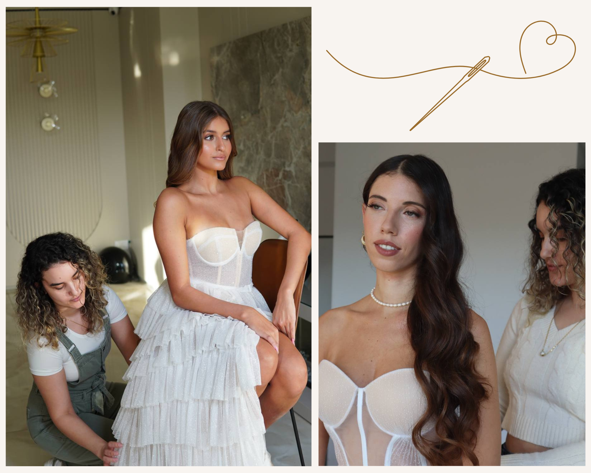 Collage de Fotos Horizontal Amor Minimalista Verde y Beige (1)